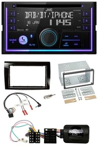 JVC Lenkrad USB 2DIN DAB Bluetooth CD Autoradio für Fiat Bravo 2007-2014 - Bild 1 von 11