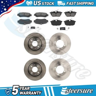 Kit de pastilhas de freio dianteiro traseiro automotivo rotores de freio a disco para 2000-2004 Volvo V40 - Imagem 1 de 4