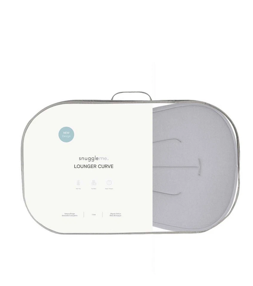 Snuggle Me Organic Infant Lounger Curve 0-6 M stone grey - Image 1 of 1