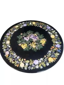 24" Black Marble Console Table Marquetry Handmade Arts Housewarming Furniture - Picture 1 of 8