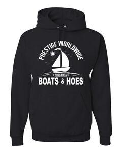 Prestige Worldwide Funny Boats and Hoes Pop Culture Unisex Hooded Sweatshirt