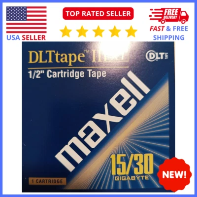 Maxell DLT IIIXT Data Tape – 15/30GB Backup Cartridge for DLT 2000XT Drives - Image 1 of 2