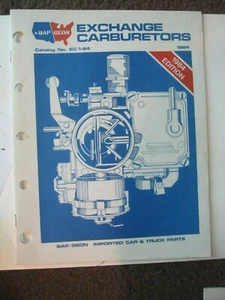 BAP GEON IMPORT CARBURETORS CATALOG FROM 1984 - Imagen 1 de 1
