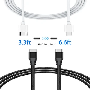 PD 60W/100W QC3.0 Car Charging Dual Type-C Fast Charging Data Cable 6.6ft/10ft - Picture 1 of 24