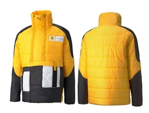 New Puma Scuderia Ferrari Race Brand Men's Winter Sport Jacket Yellow Black Wht - Picture 1 of 1