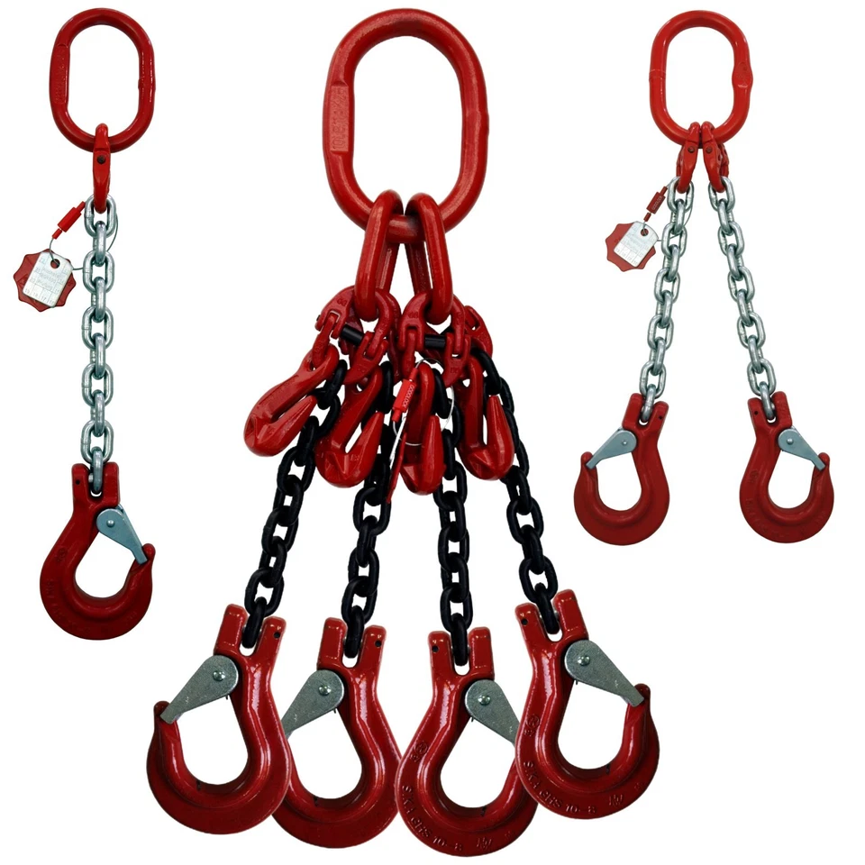 Kettengehänge Krankette Anschlagkette SIKA GHS 13mm 1-2-4Strang schwarz/verzinkt - Bild 1 von 1