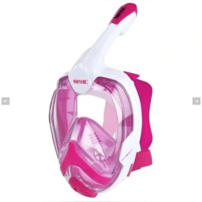 Snorkel Mask S/M Pink Full Face SEAC Magica Anti-fog Underwater Diving Panoramic - Image 1 of 4
