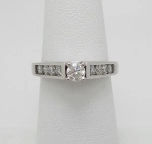 1/2CT Natural Diamond Anniversary Engagement Wedding Bridal Ring 14K White Gold - Picture 1 of 13