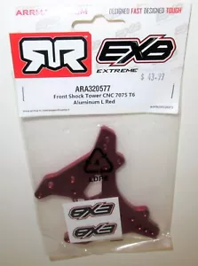 ARRMA EXB Front Shock Tower CNC 7075 T6 Aluminum L (Red) #ARA320577 NIP - Picture 1 of 1