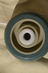 Antimicrobial Polyurethane Tread On Plastic Core Wheel 3 1/2"  x 1 1/4"  Gray - Picture 1 of 6