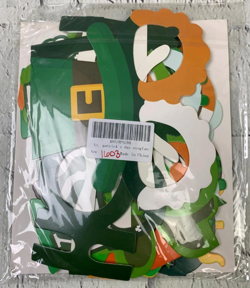 Accesorios para fotos del día de San Patricio 29 piezas sombrero verde gafas ridículo Foto 1 de 1