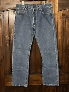 Men's Levi 501 Button Fly Jeans Size 38x34 Medium Wash Very NICE! - Picture 1 of 8
