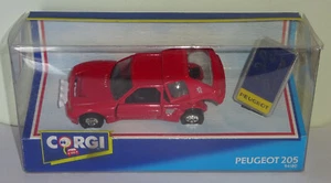 Corgi 94180 Peugeot 205 Turbo 16 Rally Car - plain Red with White Spotlights - Picture 1 of 3