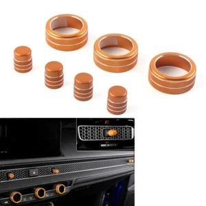 Switch Knob Ring Cover Trim For Honda Civic 11th 2022+ For CRV 2023-2024 Orange - Foto 1 di 9