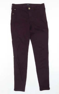 F&F Womens Purple Cotton Blend Skinny Jeans Size 10 - Picture 1 of 12