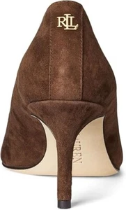 Lauren Ralph Lauren Women's Suede Pointed Toe Lanette Pumps, Brown Size 9M - Picture 1 of 4