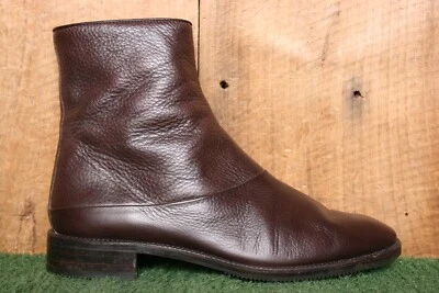 Botines GRAVITI per Neiman Marcus de cuero marrón con cremallera lateral talla 7,5 M Foto 1 de 4