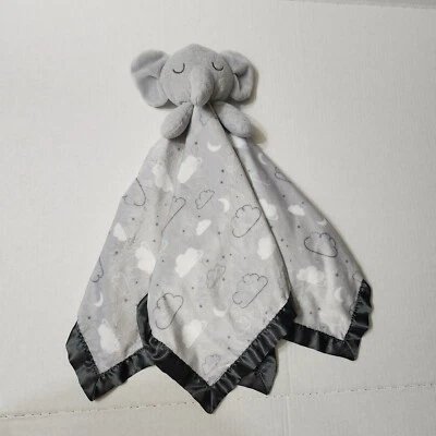 Manta de seguridad para bebé recién nacido gris elefante nubes Lovey Gerber Foto 1 de 4
