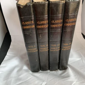 Clarke's Commentary 4 Volume Set Clark's Bible Study Volume 1 2 3 4 - Picture 1 of 7