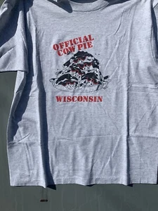 Vtg Screen Stars Shirt - XL 1991 “ Official Cow Pie” Wisconsin Single Stitch USA - Picture 1 of 8
