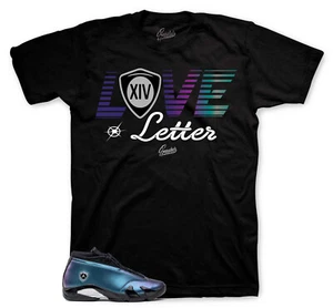 Shirt To Match Jordan 14 Love Letter Shoes - Letter Tee - Picture 1 of 3