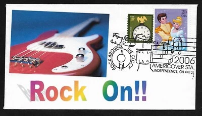 #3762 10c American Clock Coil- Rock On Cachet - FDC + #4026 Cinderella & Prince - Image 1 of 2