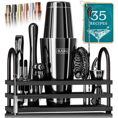 ® Mixology Bartender Kit Bar Set | 14-Piece Cocktail Shaker Set | Martini Bar... - Image 1 of 4