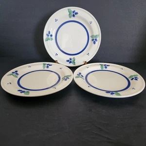 Blueberry by Hartstone 7 1/2" Salad Plates Set Of 3 - Picture 1 of 8