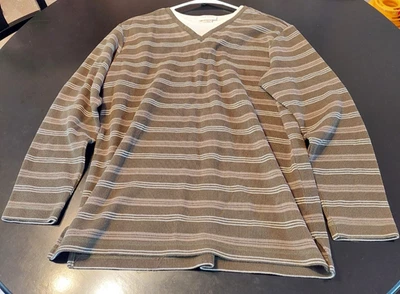 Sudadera Studio Works Mediana Mujer Verde Líneas Blanco y Marrón 60% Algodón Foto 1 de 3