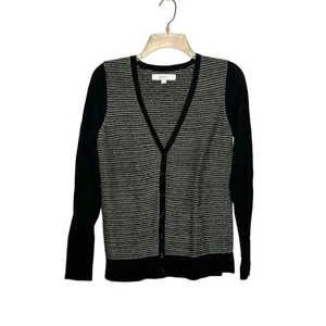 Loft Mujer Negro Botón Frontal Cárdigan Talla Pequeña Manga Larga  - Imagen 1 de 11