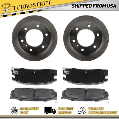 Kit de pastilhas de freio rotores de freio traseiros Prime OE para 1987-1991 Isuzu Trooper - Imagem 1 de 4