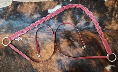 ВИНТАЖНЫЙ КРАСНЫЙ ПЛЕТЕНЫЙ ПОЯС BRIGHTON - Изображение 1 из 4