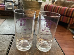 Two (2) 1967 Cape Coral Florida Invitational Golf Tournament Souvenir Glasses - Bild 1 von 7