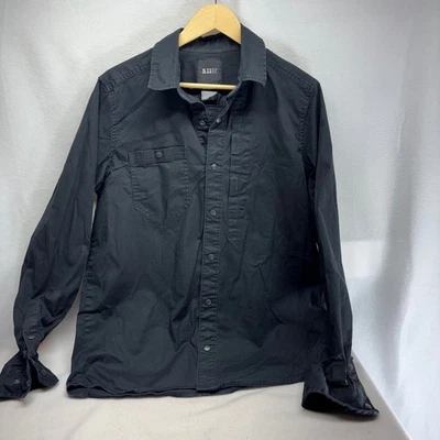 511 Tactical Men's Long Sleeve Snap Button Utility Shirt Black Size Medium - Image 1 of 4