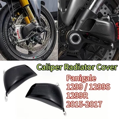 Carbon Fiber Caliper Radiator Cover For DUCATI Panigale 1299/1299S/1299R 15-17 - Image 1 of 4