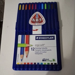 Staedtler Ergosoft Triangular Coloured pencils - Ass - 12pk - Picture 1 of 2