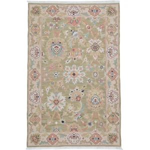 Alfombra de lana Soumak diseño tradicional oriental fino (talla 3,11 X 6,1) Brral-540 - Imagen 1 de 10