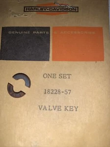 18228-57 HARLEY-DAVIDSON 1957-58 EXHAUST VALVE SPRING COLLARS OEM NOS - Picture 1 of 1
