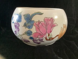 Vintage Nora Fenton Design Hand-Decorated Chinoiserie Floral Porcelain bowl 8” - Picture 1 of 12