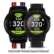 GolfBuddy Aim W11 Golf GPS Watch w/Black AND Red/White/Blue Bands Fast Ship NEW