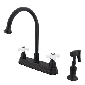 Elements of Design EB3755PXBS Chicago 8" Kitchen Faucet with Brass Sprayer, 8... - Picture 1 of 1