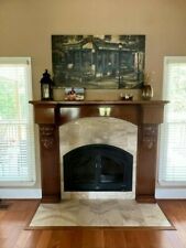 Custom made maple fireplace mantel surround with corbels