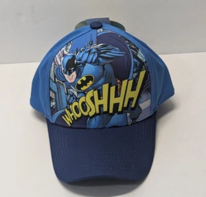 DC Batman Whooshhh Logo  Curve Brim Youth Hat Cap Snapback New with Tags - Picture 1 of 9