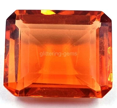 Piedra preciosa suelta transparente IGL corte esmeralda citrino naranja 77,95 quilates 5JJR Foto 1 de 4