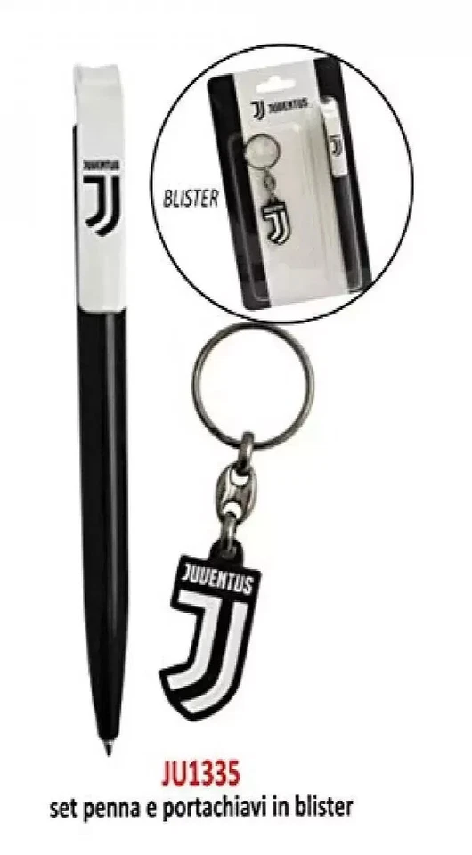 JUVENTUS SET PENNA E PORTACHIAVI PRODOTTO UFFICIALE - Immagine 1 di 1