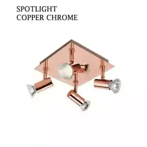 Ceiling LED 4 Way Spot Light Fitting Kitchen GU10 Bulb Light Spotlight Bar Lamp - Picture 1 of 10