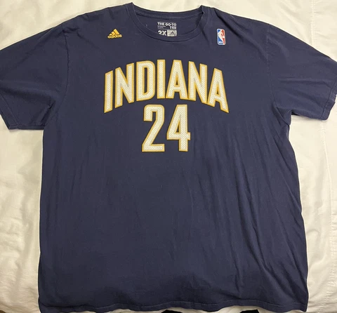 Indiana Pacers Basketball Paul George 24 Shirt Men’s 2X Adidas Cover