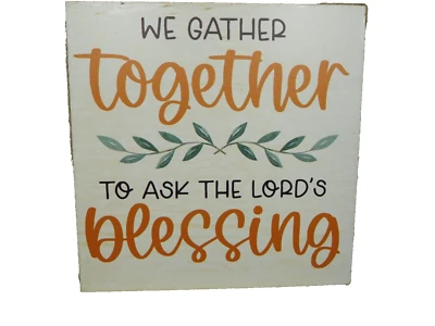 Cartel de caja "Nos reunimos para pedir al Señor etc - Nuevo por Blossom Bucket #30467 Foto 1 de 4