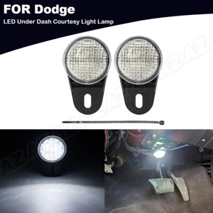 White LED Under Dash Courtesy Lights For 11-22 Durango 13-22 Dodge Ram 1500 2500 - Picture 1 of 11
