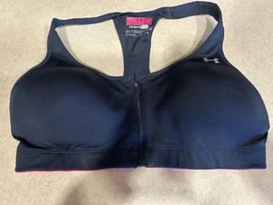 Under Armour Sports Bra Size 38 C "Made for me" Black Preowned - Picture 1 of 4